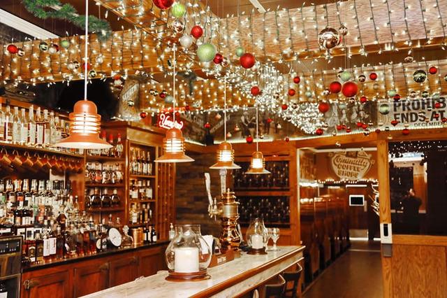 Whiskey selection at the Community Restaurant bar