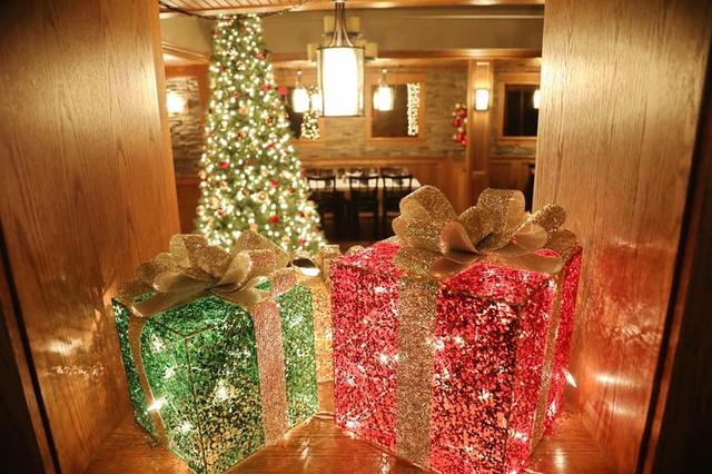Holiday gift decorations at the Community Restaurant